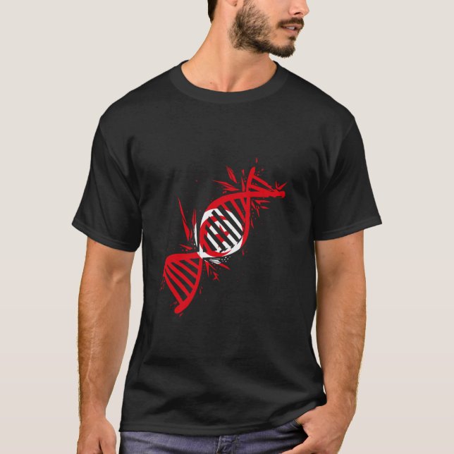 T-shirt Tunisie Drapeau Molecule d'ADN tunisien Fierté tun (Devant)