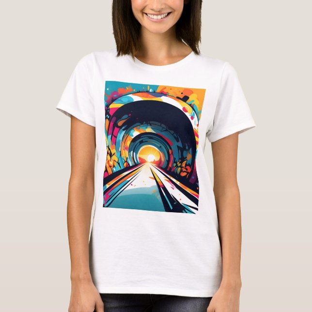T-shirt Tunnel Avec Graffiti Art (Devant)