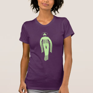 T-shirt Turban vintage vert menthe femme Art nouveau Turqu