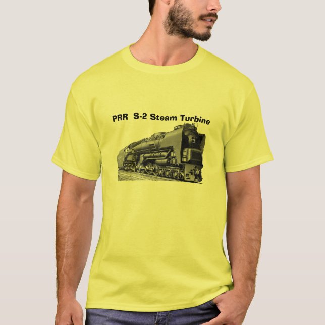T-shirt Turbine à vapeur de la locomotive S-2 PRR de (Devant)