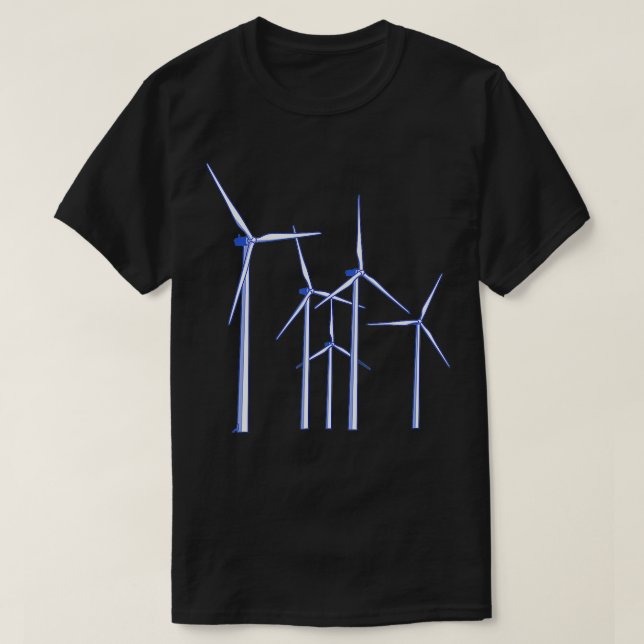 T-shirt Turbine éolienne Énergie propre (Design devant)