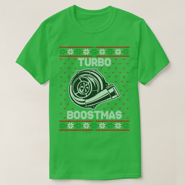 T-shirt Turbo Boostmas Turbo booster noël (Design devant)