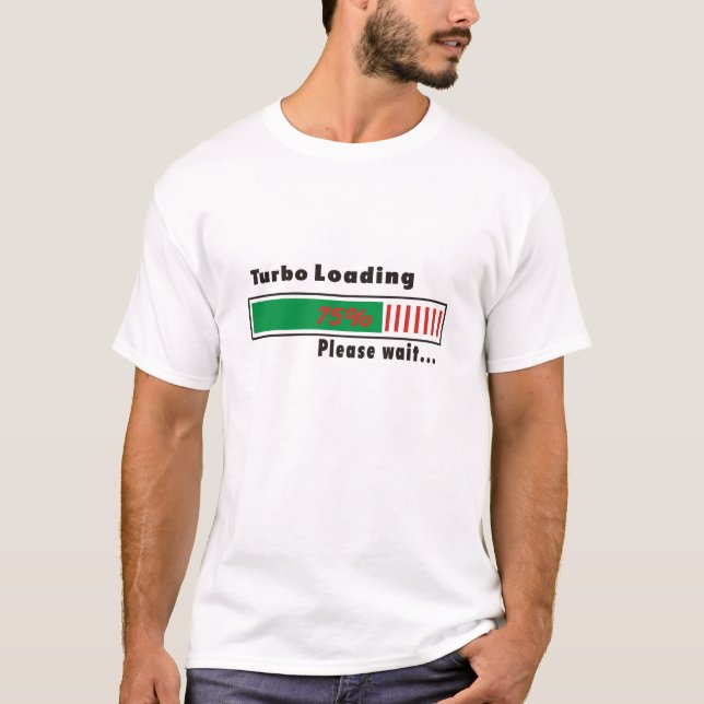 T-shirt Turbo chargeant svp attendent (Devant)