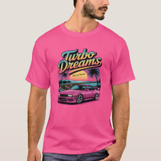 T-shirt Turbo Dreams Vaporwave JDM Drift Cadeau familial