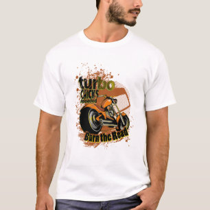 T-shirt Turbo Orange brûler la route Graphic Tee