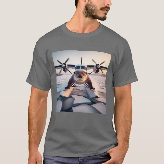 T-shirt Turbo Prop Twin Engine Flotter Plane Bush Canada (Devant)