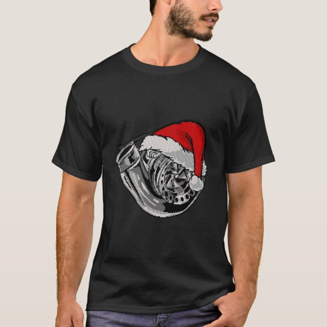 T-shirt Turbo Vilain Voiture de Noël Enthousiaste Racing D (Devant)