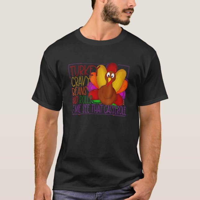 T-shirt Turc Gravé Fèves Et Roulettes Laissez-Moi Voir Cet (Devant)