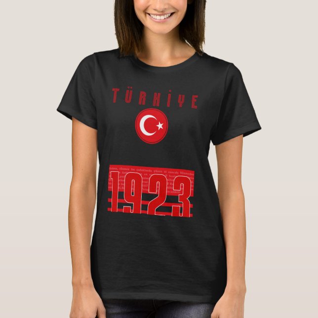 T-shirt Turc Milli Takim - 1923 (Istiklal) (Devant)