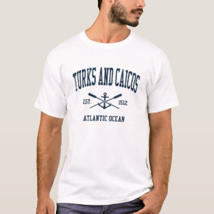T-shirt Turcs et Caïques Marine Vintage Crossed Oars & Anc