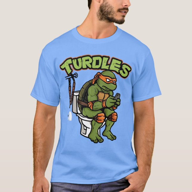 T-shirt TURDLES fille vintage (Devant)