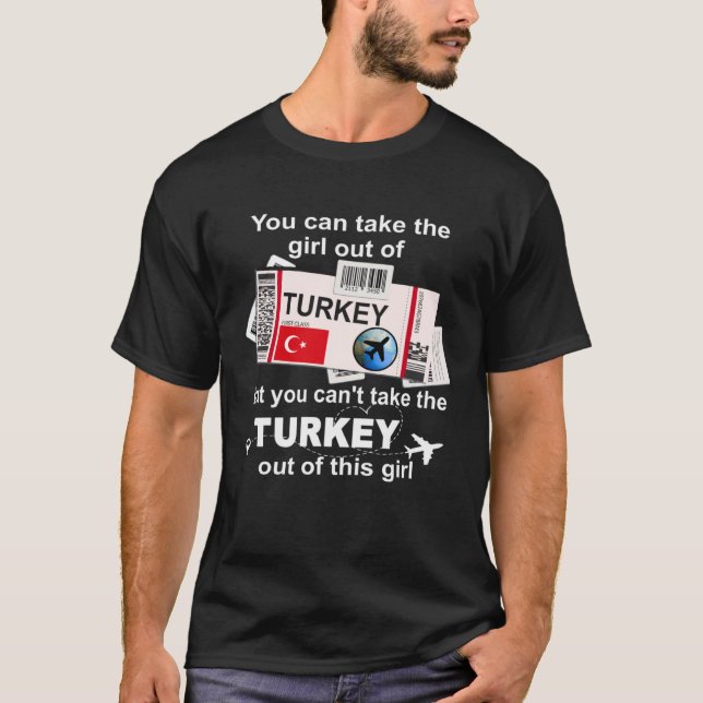 T-shirt Turkey Boarding Pass  Turkey Girl  Turkey (Devant)