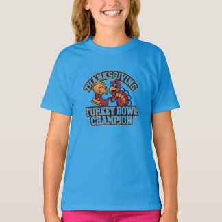 T-shirt Turkey Bowl Champion Game Day Food Football Fun