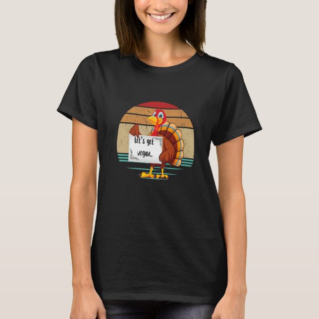 T-shirt Turkey Eat Pizza Adult Vegan Kids  Thanksgiving (Devant)