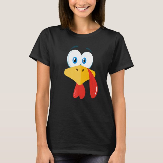 T-shirt TURKEY FACE  Kids Adult Halloween Thanksgiving (Devant)