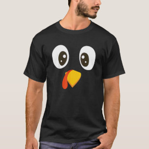 T-shirt Turkey Face Pilgrim Thanksgiving Costume