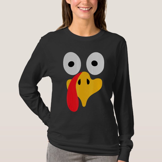 T-shirt Turkey Face Pilgrim  Thanksgiving Costume (Devant)