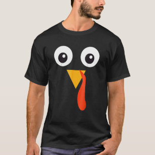 T-shirt Turkey Face Pilgrim Thanksgiving Costume 1