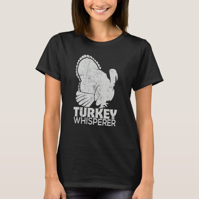 T-shirt Turkey Pilgrim Farmer Animal  Hunting Distressed (Devant)