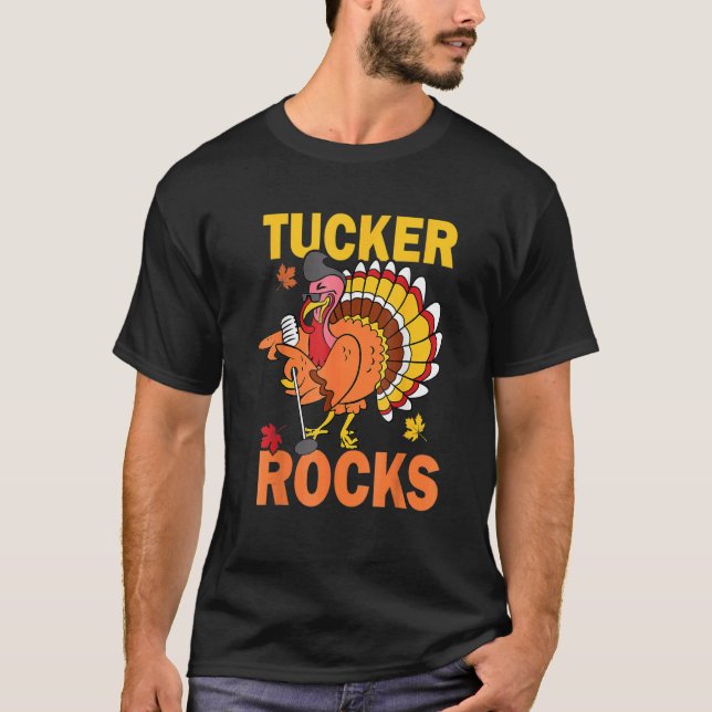 T-shirt Turkey Rocks Autumn Fall Y'all Thanksgiving Retro  (Devant)
