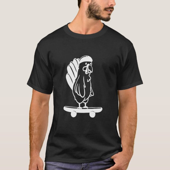 T-shirt Turkey Skater Line Thanksgiving Day Skateboard Aut (Devant)