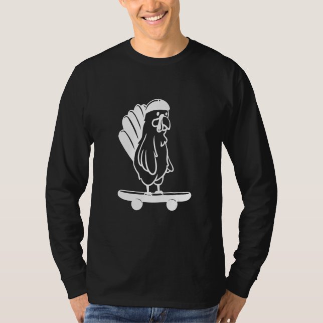 T-shirt Turkey Skater Line Thanksgiving Day Skateboard Aut (Devant)