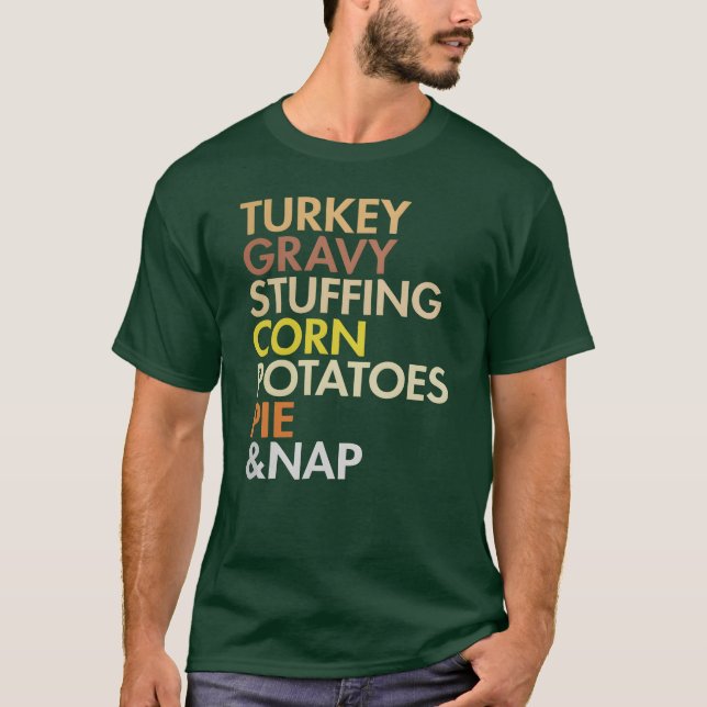 T-shirt turkey thanksgiving food gift (Devant)