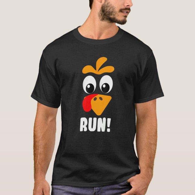 T-shirt Turkey Trot Adult Running Costume Face Run Thanksg (Devant)