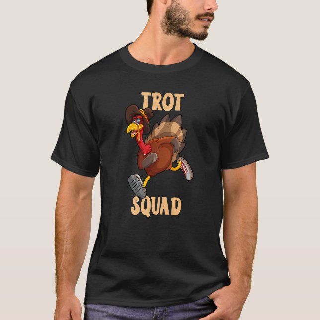 T-shirt Turkey Trot Squad  Thanksgiving Day 5K Run Pilgrim (Devant)