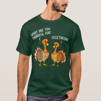 T-shirt Turkeys Parler Merci Végétariens Thanksgiving