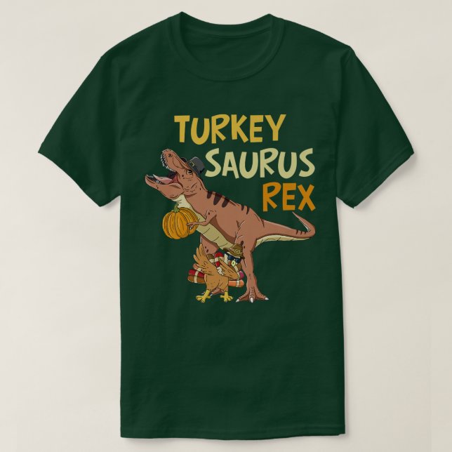 T-shirt Turkeysaurus Rex Drôle Turquie Dabbing Trex Thanks (Design devant)