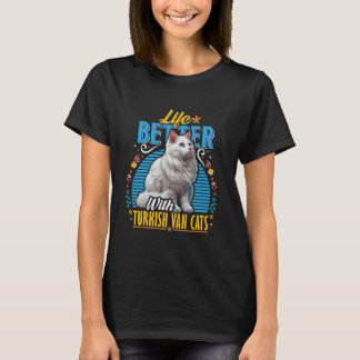 T-shirt TURKISH VAN MOM Propriétaire de chats Turc Van Cha