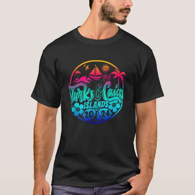T-shirt Turks Caicos 2024 Vacation Trip Matching Group (Devant)