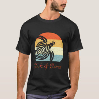 T-shirt Turks Caicos Caraïbes mer Turtle Vacances