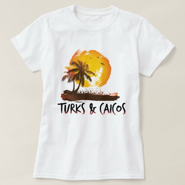 T-shirt Turks & Caicos grunge (Design devant)