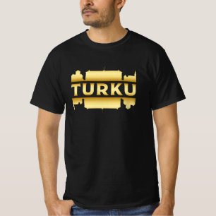 T-shirt Turku Finland City Skyline Cityscape Gidei