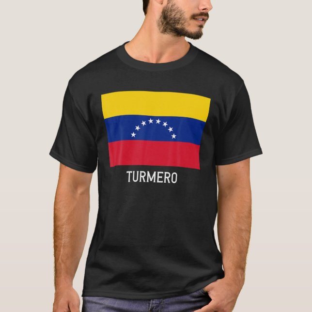 T-shirt Turmero Venezuela Drapeau Emblem Escudo Bandera Cr (Devant)