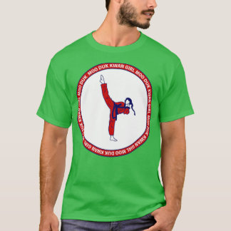 T-shirt Turn Kick Moo Duk Kwan Karate Girl Tang Soo Do Soo