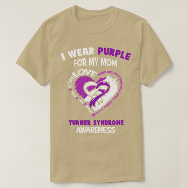 T-shirt Turner Syndrome Sensibilisation Je Porte Turquoise (Design devant)