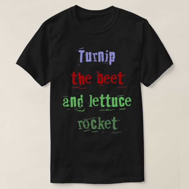 T-shirt Turnip de la betterave et de la laitue roquette (Design devant)