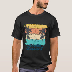 T-shirt Turques Et Caïques Palms Beach Caraïbes Iles Sou