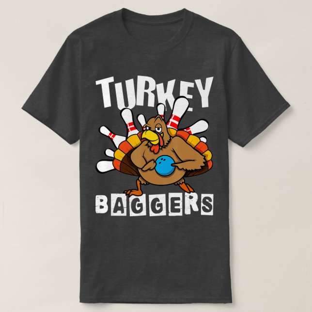 T-shirt Turquie Bagging Bowling Lover Drôle Joyeux Thanksg (Design devant)