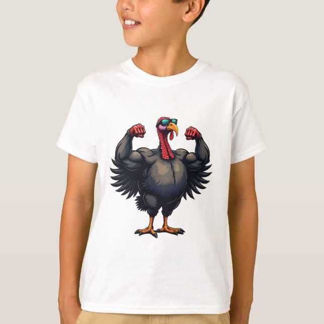 T-shirt Turquie Bodybuilding Thanksgiving Day Gym entraîne (Devant)