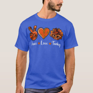 T-shirt Turquie Bon thanksgiving de coeur léopard drôle