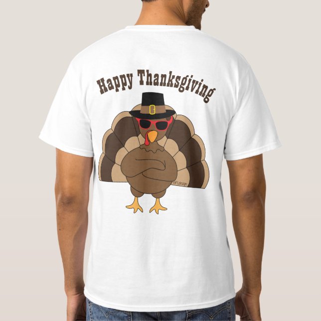 T-shirt Turquie cool avec lunettes de soleil Bon thanksgiv (Dos)