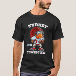 T-shirt Turquie Et Touchdowns Football Thanksgiving Drôle