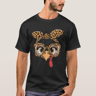 T-shirt Turquie Face aux lunettes léopards Headband Thanks