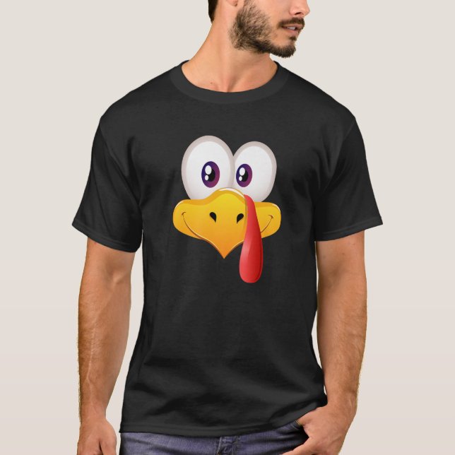 T-shirt Turquie Face Pèlerin Thanksgiving Costume Happy Ha (Devant)