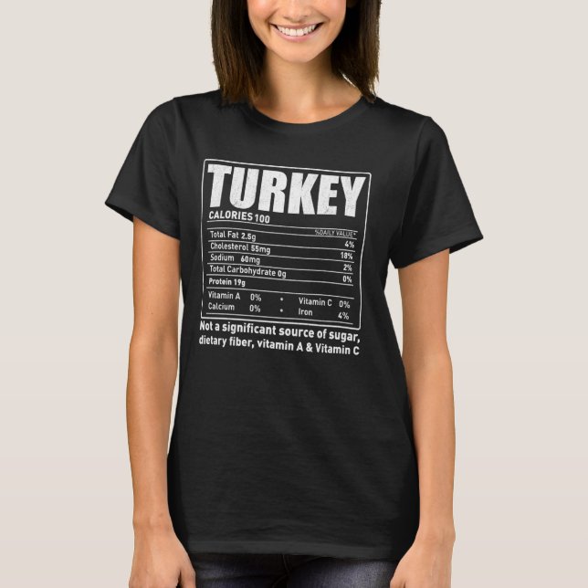 T-shirt Turquie Faits Ingrédients - Drôle Foodies Famille  (Devant)