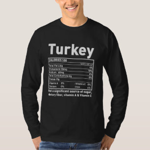 T-shirt Turquie Faits Ingrédients - Drôle Foodies Famille 